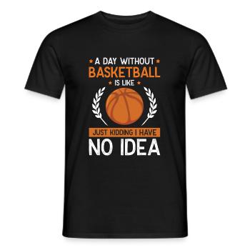 Basketball drôle de dicton - T-shirt homme - noir - Devant - AI Model Male 178 light (178cm)