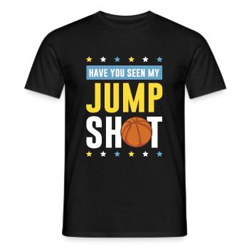 basketball jump shot - Männer T-Shirt - Schwarz - Vorne - AI Model Male 178 light (178cm)