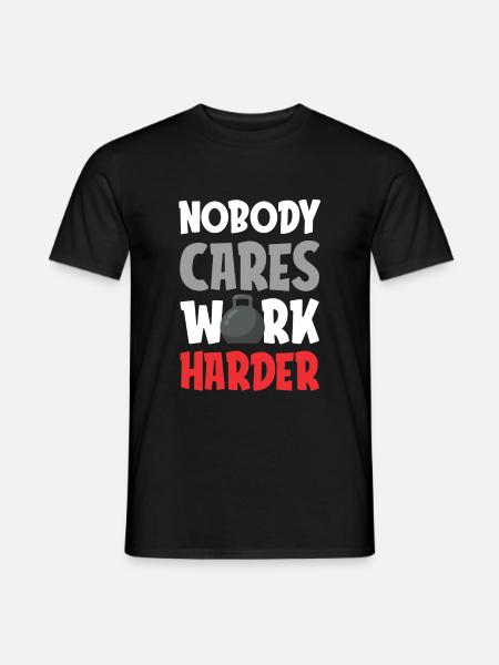 fitness harte arbeit - Männer T-Shirt - Schwarz