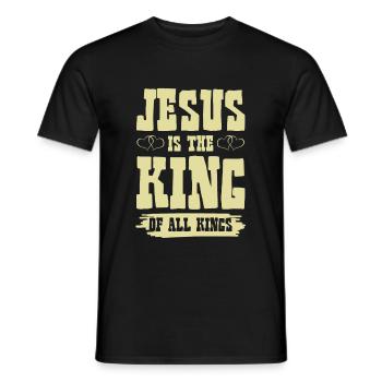 Jesus is King - Männer T-Shirt - Schwarz - Vorne - AI Model Male 178 light (178cm)