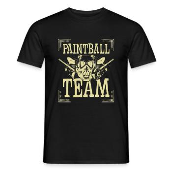 Paintball Team - Männer T-Shirt - Schwarz - Vorne - AI Model Male 178 light (178cm)