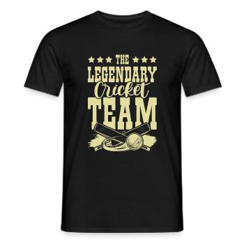Legendary Cricket Team - Männer T-Shirt - Schwarz - Vorne - AI Model Male 178 light (178cm)