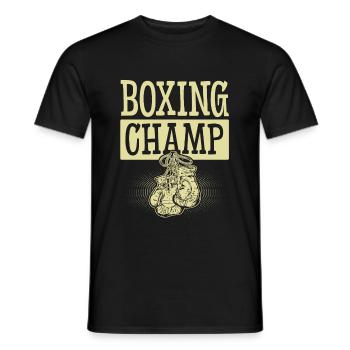 Boxing Champ - Men's T-Shirt - black - Front - AI Model Male 178 light (178cm)
