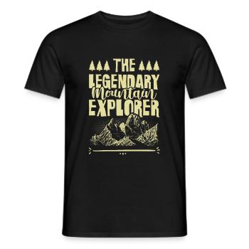 mountain explorer - Männer T-Shirt - Schwarz - Vorne - AI Model Male 178 light (178cm)