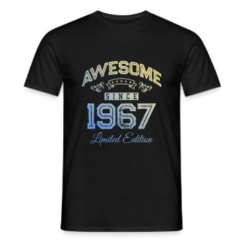 1967 awesome since - Männer T-Shirt - Schwarz - Vorne - AI Model Male 178 light (178cm)