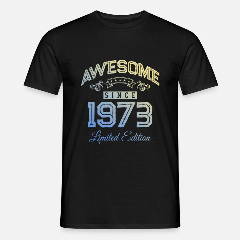 1973 awesome since - Männer T-Shirt - Schwarz