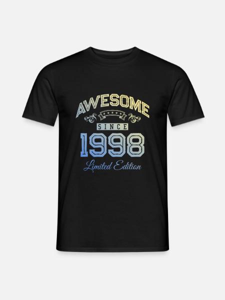 1998 awesome since - Männer T-Shirt - Schwarz