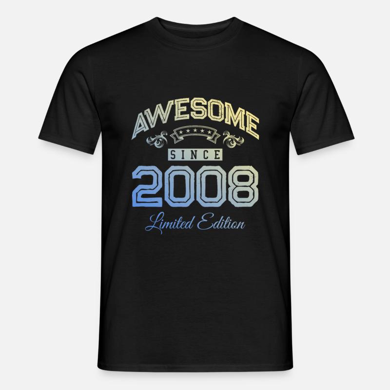 2008 awesome since - Männer T-Shirt - Schwarz