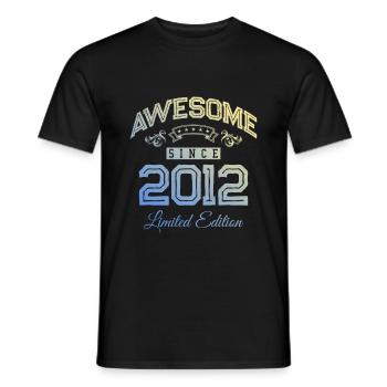 2012 awesome since - Männer T-Shirt - Schwarz - Vorne - AI Model Male 178 light (178cm)