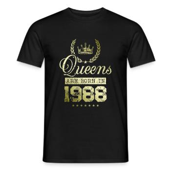 Queens born in 1988 - Männer T-Shirt - Schwarz - Vorne - AI Model Male 178 light (178cm)