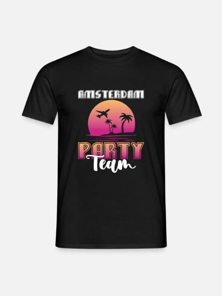 Équipe de fête d'Amsterdam - T-shirt homme - noir
