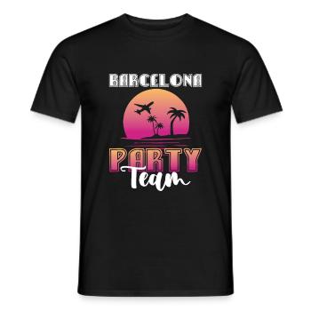 L'équipe de la fête de Barcelone - T-shirt homme - noir - Devant - AI Model Male 178 light (178cm)
