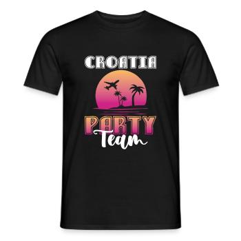 Croatia Party Team - Men's T-Shirt - black - Front - AI Model Male 178 light (178cm)