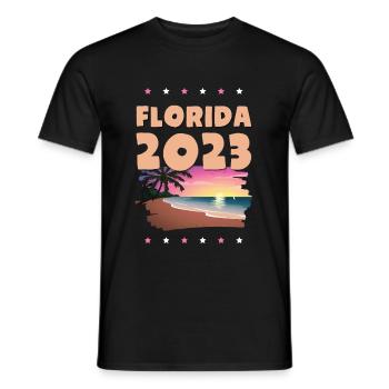 Floride 2023 - T-shirt homme - noir - Devant - AI Model Male 178 light (178cm)