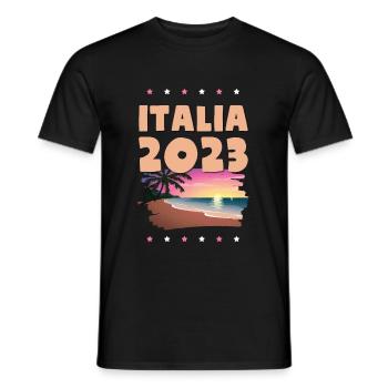 Italia 2023 - Männer T-Shirt - Schwarz - Vorne - AI Model Male 178 light (178cm)