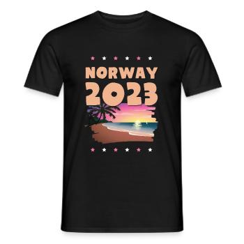 Norway 2023 - Männer T-Shirt - Schwarz - Vorne - AI Model Male 178 light (178cm)