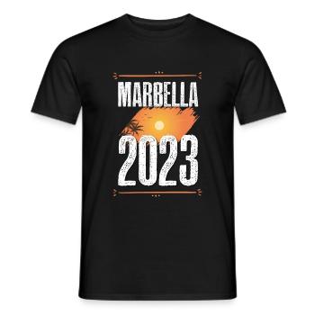 Marbella 2023 - Men's T-Shirt - black - Front - AI Model Male 178 light (178cm)