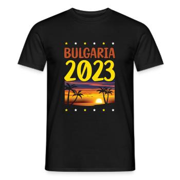 Bulgaria 2023 - Men's T-Shirt - black - Front - AI Model Male 178 light (178cm)