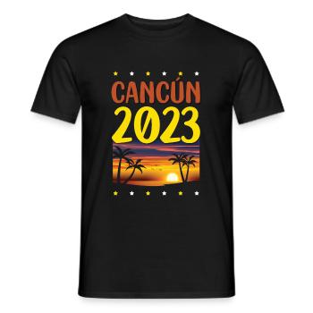Cancun 2023 - Men's T-Shirt - black - Front - AI Model Male 178 light (178cm)