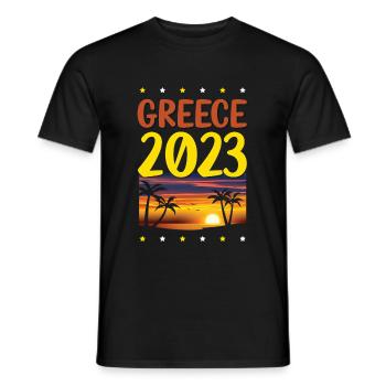 Greece 2023 - Men's T-Shirt - black - Front - AI Model Male 178 light (178cm)