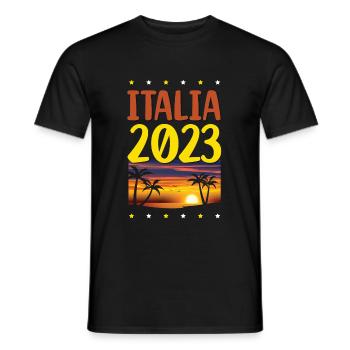 Italie 2023 - T-shirt homme - noir - Devant - AI Model Male 178 light (178cm)