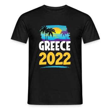 Grèce 2023 - T-shirt homme - noir - Devant - AI Model Male 178 light (178cm)
