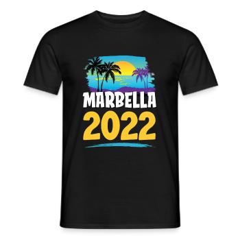 Marbella 2023 - Men's T-Shirt - black - Front - AI Model Male 178 light (178cm)