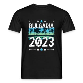 Bulgarie 2023 - T-shirt homme - noir - Devant - AI Model Male 178 light (178cm)