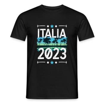 Italie 2023 - T-shirt homme - noir - Devant - AI Model Male 178 light (178cm)