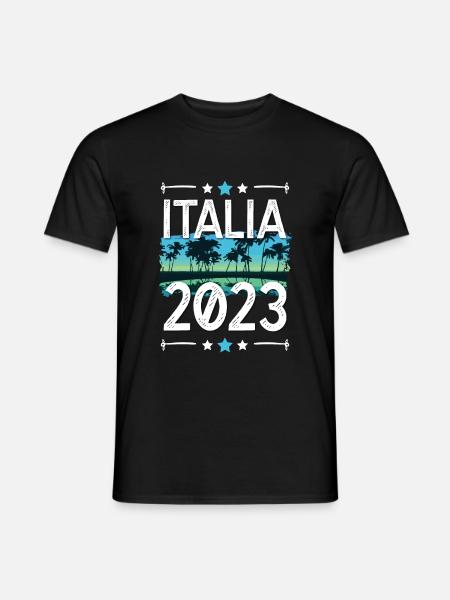 Italia 2023 - Männer T-Shirt - Schwarz