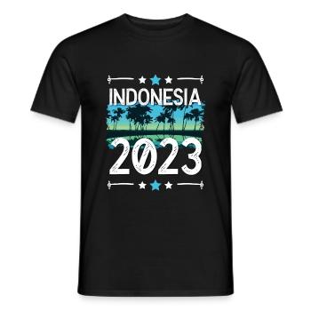 Indonesia 2023 - Men's T-Shirt - black - Front - AI Model Male 178 light (178cm)