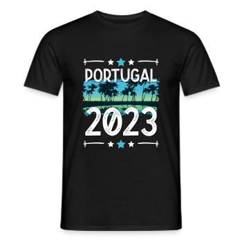 Portugal 2023 - T-shirt homme - noir - Devant - AI Model Male 178 light (178cm)
