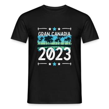 Grande Canarie 2023 (Garantie du prix le plus bas) - T-shirt homme - noir - Devant - AI Model Male 178 light (178cm)