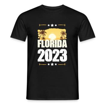 Florida 2023 - Men's T-Shirt - black - Front - AI Model Male 178 light (178cm)