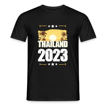 Thaïlande 2023 - T-shirt homme - noir - Devant - AI Model Male 178 light (178cm)
