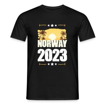 Norway 2023 - Männer T-Shirt - Schwarz - Vorne - AI Model Male 178 light (178cm)