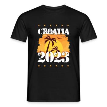 Croatia 2023 - Männer T-Shirt - Schwarz - Vorne - AI Model Male 178 light (178cm)