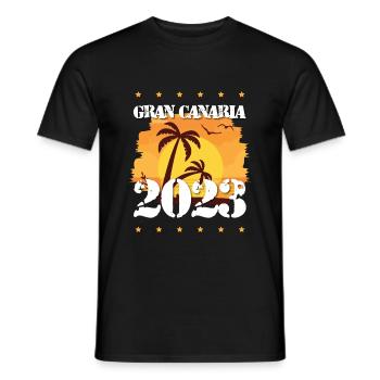 Grande Canarie 2023 (Garantie du prix le plus bas) - T-shirt homme - noir - Devant - AI Model Male 178 light (178cm)