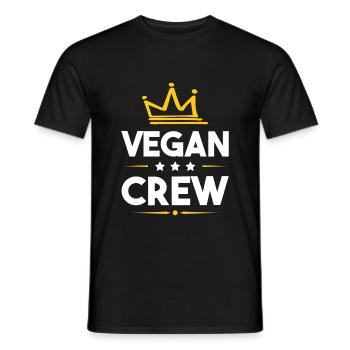 Vegan Crew - Men's T-Shirt - black - Front - AI Model Male 178 light (178cm)
