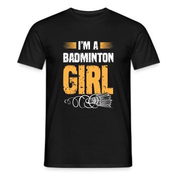 Badminton Filles - T-shirt homme - noir - Devant - AI Model Male 178 light (178cm)