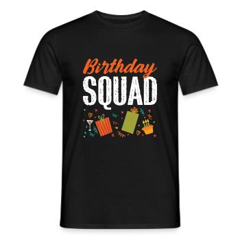 Birthday Squad - Men's T-Shirt - black - Front - AI Model Male 178 light (178cm)
