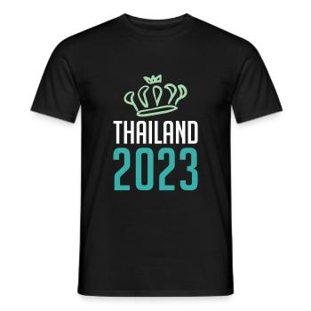 Thaïlande 2023 Krone - T-shirt homme - noir - Devant - AI Model Male 178 light (178cm)