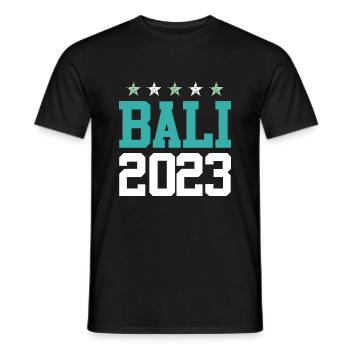 Bali 2023 - T-shirt homme - noir - Devant - AI Model Male 178 light (178cm)