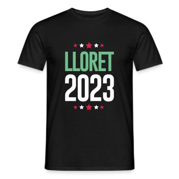 lloret de mar 2023 - Men's T-Shirt - black - Front - AI Model Male 178 light (178cm)