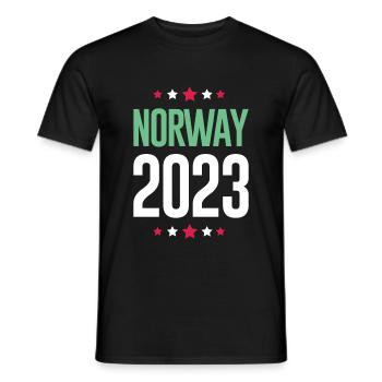Norway 2023 - Männer T-Shirt - Schwarz - Vorne - AI Model Male 178 light (178cm)