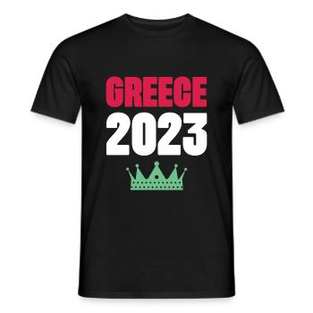 Greece 2023 Krone - Men's T-Shirt - black - Front - AI Model Male 178 light (178cm)