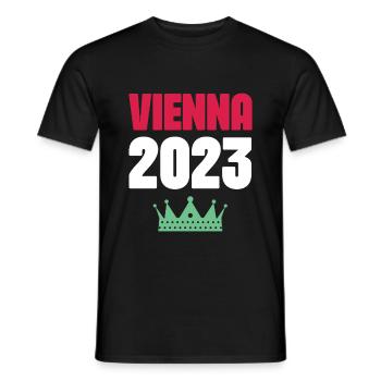 Vienna 2023 Wien Krone - Men's T-Shirt - black - Front - AI Model Male 178 light (178cm)