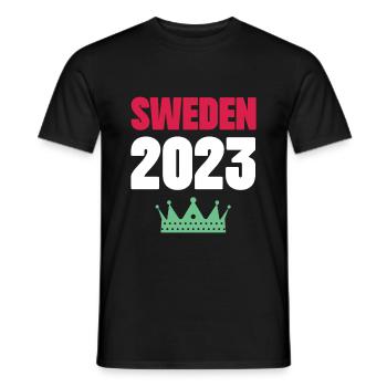 Sweden 2023 Krone - Men's T-Shirt - black - Front - AI Model Male 178 light (178cm)