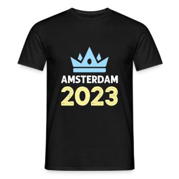 Amsterdam 2023 Krone - Men's T-Shirt - black - Front - AI Model Male 178 light (178cm)