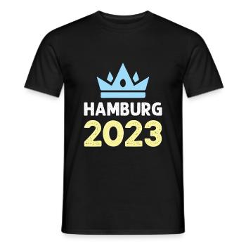 Hambourg 2023 Krone - T-shirt homme - noir - Devant - AI Model Male 178 light (178cm)